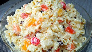 CREAMY MACARONI FRUIT SALAD  Quick and easy recipe [upl. by Buller]