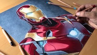 Drawing Iron Man  Timelapse  Artology [upl. by Botsford]