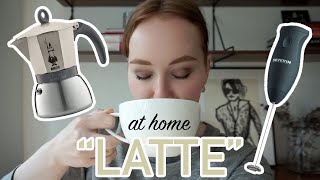 HOW TO MAKE A quotLATTEquot AT HOME moka pot  frother [upl. by Adnac]