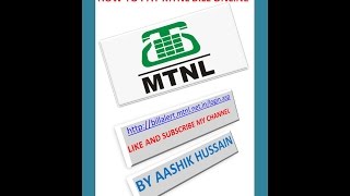 How to pay mtnl bill online delhi [upl. by Philipson]