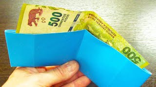 COMO HACER UNA CARTERA DE PAPEL  ORIGAMI FACIL [upl. by Aridan]