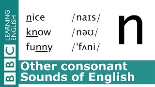 English Pronunciation 👄 Consonant  n  nice funny amp son [upl. by Lesly]