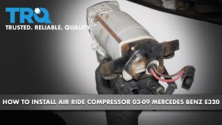 How to Install Air Ride Suspension Compressor 0309 MercedesBenz E320 [upl. by Ynar]