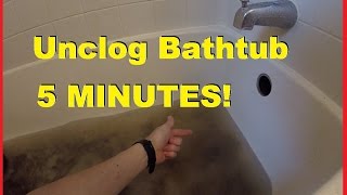 How To Easily Unclog Bathtub Shower Drain in 5 minutes Jonny DIY [upl. by Sargent]