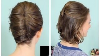 French Twist amp Half Updo for Short hair [upl. by Oikim]