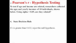 Hypothesis Testing with Pearsons r [upl. by Nera]