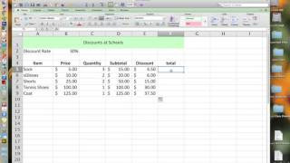 Excel  Calculating Discounts [upl. by Glynda80]