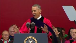 Obama targets Trump in commencement speech [upl. by Gerta588]