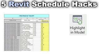 5 Tips and Tricks for Schedules in Revit Tutorial [upl. by Ahsenaj]