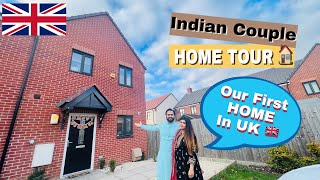 Our HOME TOUR In UK  INDIAN Couple HOUSE TOUR UK 🏡 [upl. by Aicined]