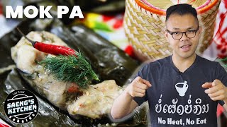 Mok Pa  How to make Banana Leaf Steamed Fish  Lao Food at Saengs Kitchen [upl. by Willette773]