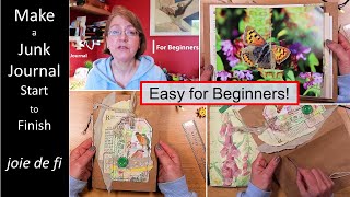 Make A Junk Journal Start To Finish ⭐ Beginner Step By Step Process [upl. by Corrinne]