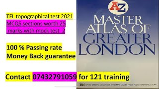 TFL Topographical assessment test 2021 MCQS section worth 25 marks [upl. by Neroled]