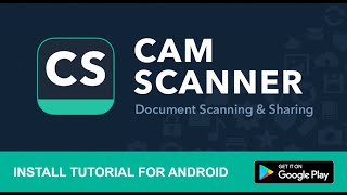 How To Install and Use CamScanner on Android [upl. by Atworth]