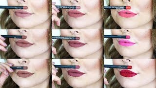 MAC Lip Liner Swatches  Soar Stripdown Whirl Cherry amp more [upl. by Dory]