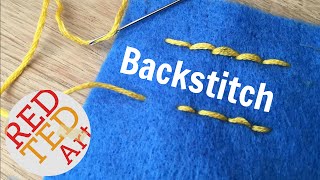 Backstitch How To  Basic Sewing Embroidery amp Hand Sewing [upl. by Gabrila]