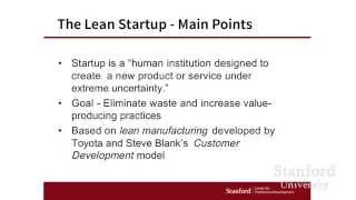 Stanford Webinar  Design Thinking vs The Lean Startup [upl. by Eltsyek312]