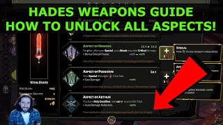 Hades Weapon Aspects Guide  How To Unlock ALL Hidden Weapon Aspects  Tips and Tricks  Beginner [upl. by Jenelle426]