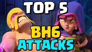 Top 5 Builder Hall 6 Attack Strategies CoC BH6 Builder Base Tips  Clash of Clans [upl. by Meehan908]