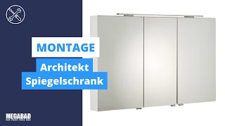 Architekt Spiegelschranks  Montage  Megabad Profi Collection [upl. by Oninrutas]