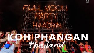 Full moon party in Koh Pha Ngan Thailand 🇹🇭  SE Asia Tour day 2526 [upl. by Zumstein461]