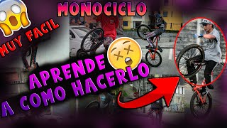 COMO HACER MONOCICLO EN BICICLETA🔥😱 escobar rider [upl. by Kellene]