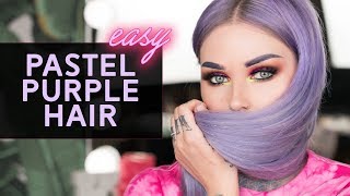 HOW I DYE MY HAIR PASTEL PURPLE using Arctic Fox Hair Color  KristenLeanneStyle [upl. by Yrram]