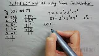 LCM and HCF using Prime Factorisation [upl. by Halsted]