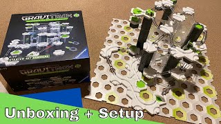 GraviTrax PRO StarterSet Vertical Unboxing  Setup HUGE  GraviTrax Marble Run [upl. by Eninnaej]