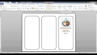 Creación de triptico en Word 2010 [upl. by Filippa]
