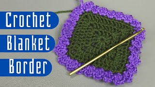 Crochet Border for Baby Blanket  Simple and Stylish  Crochet Tutorial [upl. by Surtemed]