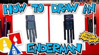 How To Draw An Enderman From Minecraft [upl. by Gaspar]