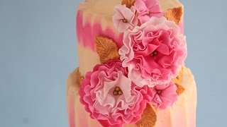 Ruffle Flower Cake Tutorial Rosies Dessert Spot [upl. by Abocaj]