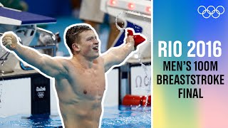 Mens 100m Breaststroke Final at Rio 2016  Most Iconic Races [upl. by Pownall]