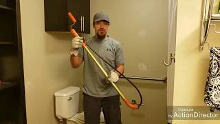 How to use a toilet snake auger [upl. by Notlrahc]