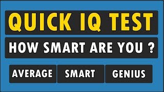 IQ Test For Genius Only  How Smart Are You [upl. by Gawlas]