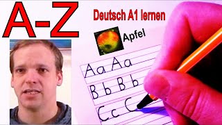 Deutsches Alphabet  Schreiben  Aussprache lernen  Anlaut  Buchstabieren  Buchstaben AZ German [upl. by Oznola]