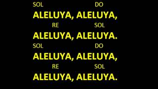 CANTOS PARA MISA  ALELUYA 5  ACORDES Y LETRA [upl. by Camey]