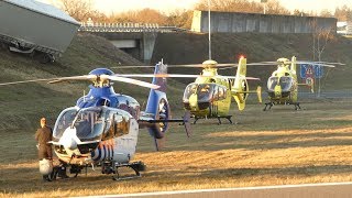 Spoedbegeleiding Veel hulpdiensten met spoed naar en van een ernstig ongeval op de A50 bij Oss [upl. by Rhine]