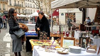 Paris France 🇫🇷 BROCANTE in PARIS🏺 FLEA MARKET🪑ANTIQUE old Things🪞 Marché aux Puces🛍️4KHDR Thrifting [upl. by Einaled]