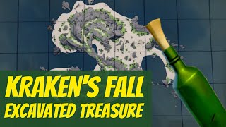 Krakens Fall The excavated treasure chest to the North east  Sea of Thieves [upl. by Lein]