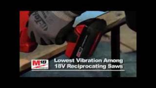 Milwaukee® HACKZALL® M18™ OneHanded Recip Saw 262521 [upl. by Aleacin]