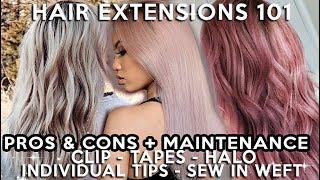 EVERYTHING YOU NEED TO KNOW ABOUT HAIR EXTENSIONS  5 TYPES  BRANDS I LIKE amp DISLIKE [upl. by Asiulana951]