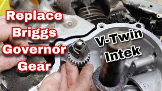 Easily Replace Briggs Governor Gear VTwin Intek Engine with Taryl [upl. by Munshi]