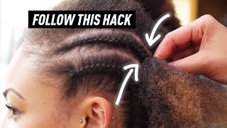 How To Cornrow Braid To Scalp FOR BEGINNERS [upl. by Nilya178]