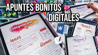 APUNTES BONITOS DIGITALES EN WORD  IPAD PRO  DanielaGmr â™Ą [upl. by Naitirb]