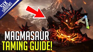 HOW TO TAME A MAGMASAUR  New Genesis DLC  Ark Survival Evolved [upl. by Irvine]