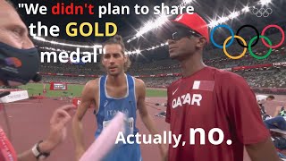 WHY they decided to share the Olympic GOLD medal  High Jump Olympics 2021 [upl. by Aseyt740]