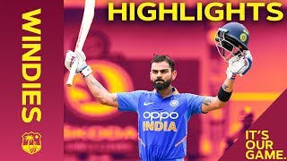 Magnificent Virat Kohli Hits Brilliant Century  Windies vs India 2nd ODI 2019  Highlights [upl. by Yancey]