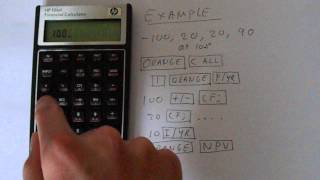 HP 10BII Financial Calculator NPV Calculation [upl. by Jutta161]